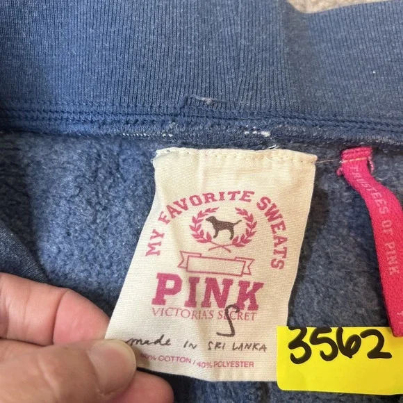 vtg y2k Victorias Secret Pink Sweatpants Womens Small Property Of Pink 98 Peace - Picture 15 of 16